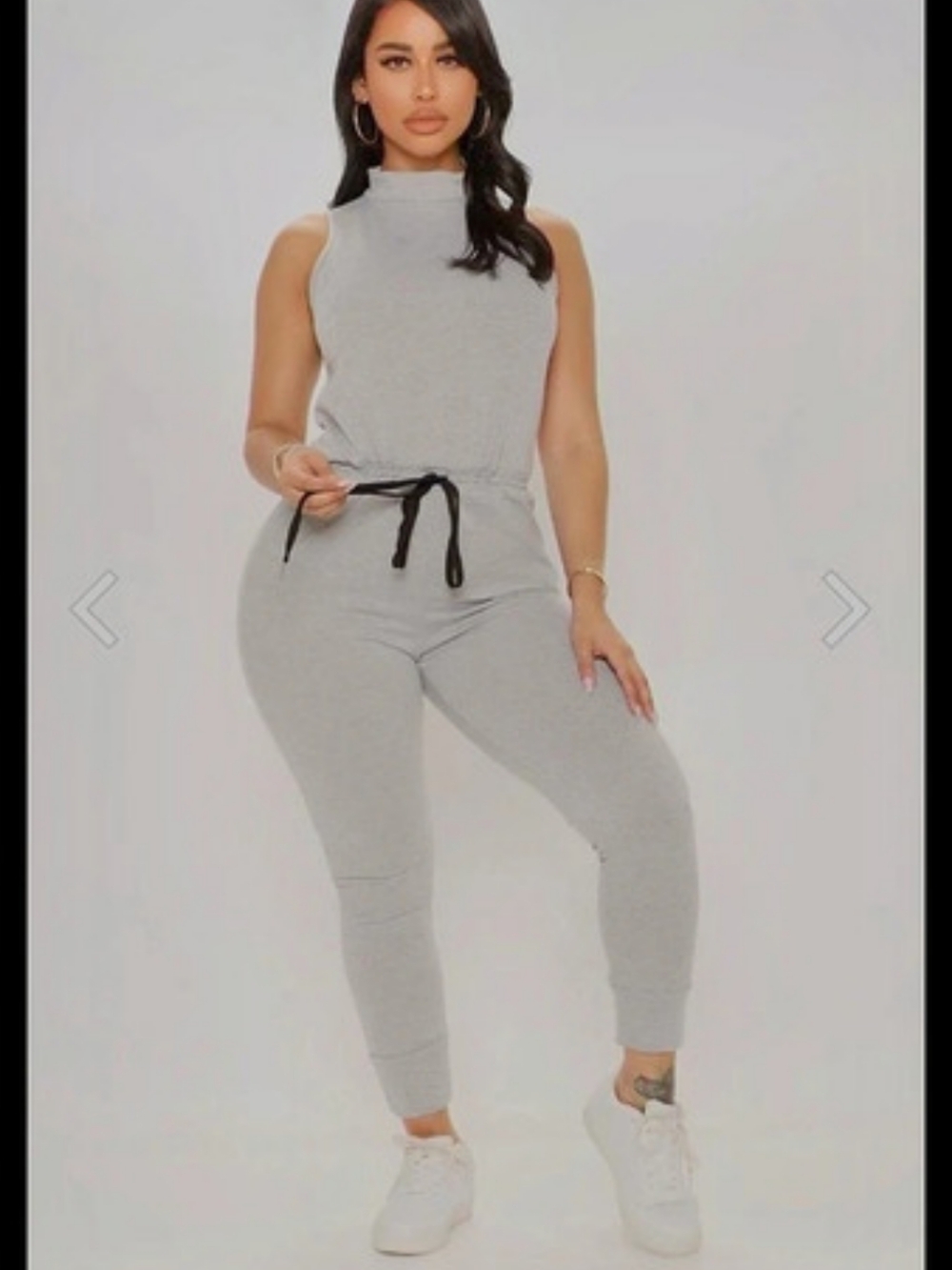 Fashion Nova Time To Lounge Jumpsuit Gray